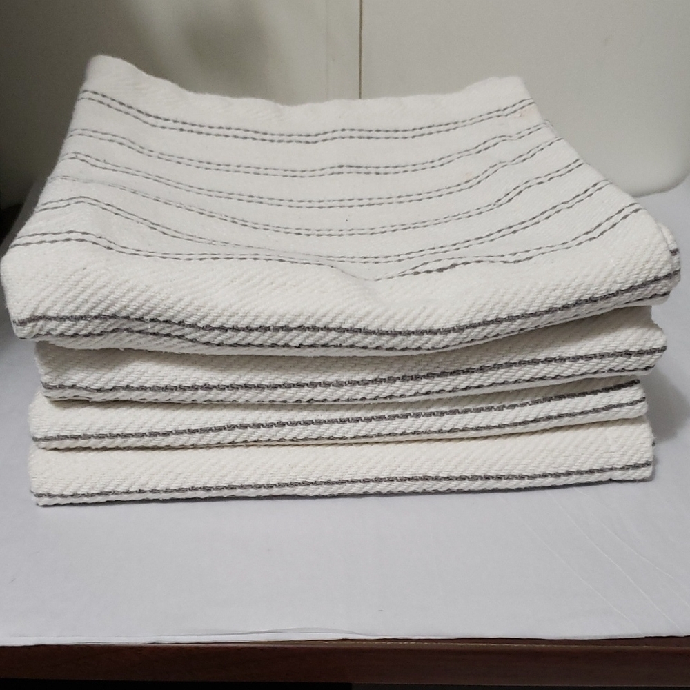 ARTISTIC Accents Stitch‎ Design Striped White and Gray Throw Pillow Cover (4)